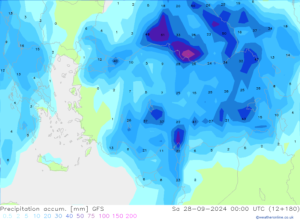 Precipitation accum. GFS Sa 28.09.2024 00 UTC