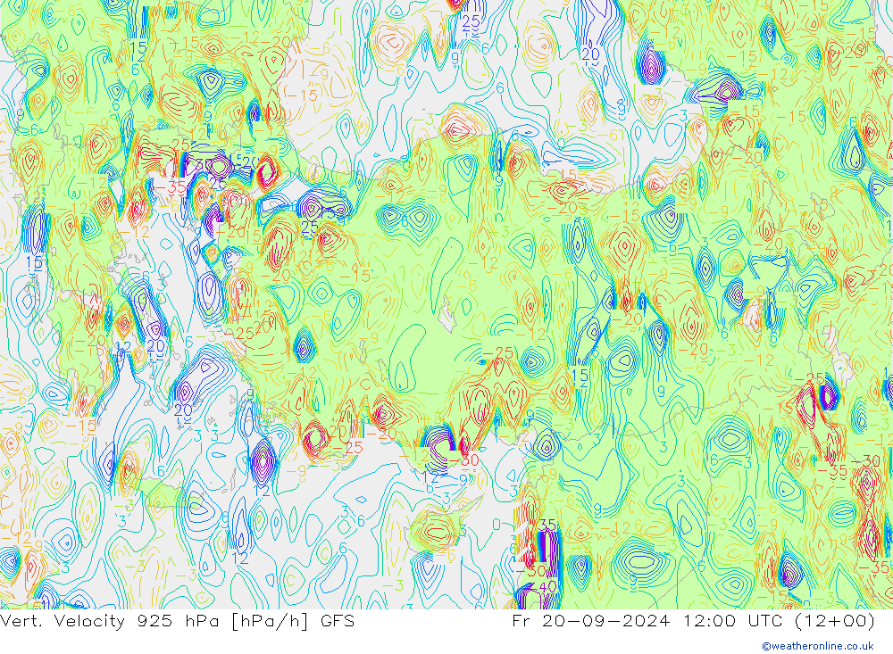 Vert. Velocity 925 hPa GFS Sex 20.09.2024 12 UTC