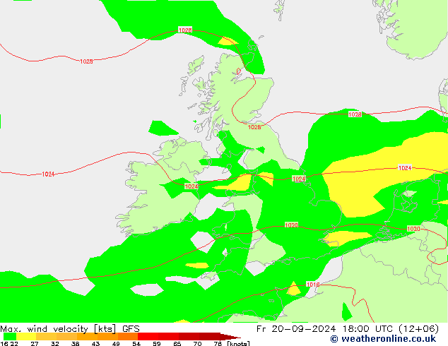 Max. wind velocity GFS Pá 20.09.2024 18 UTC