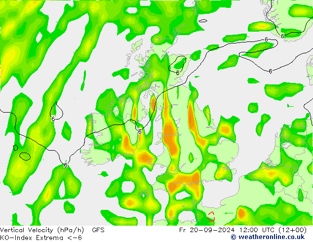 Convection-Index GFS Sex 20.09.2024 12 UTC