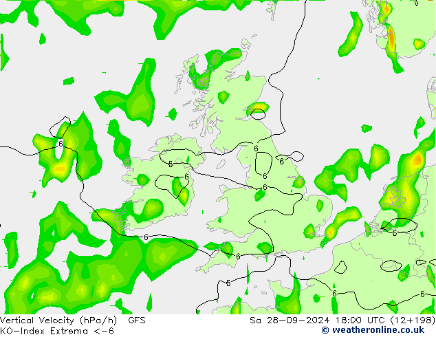 Convection-Index GFS Sa 28.09.2024 18 UTC