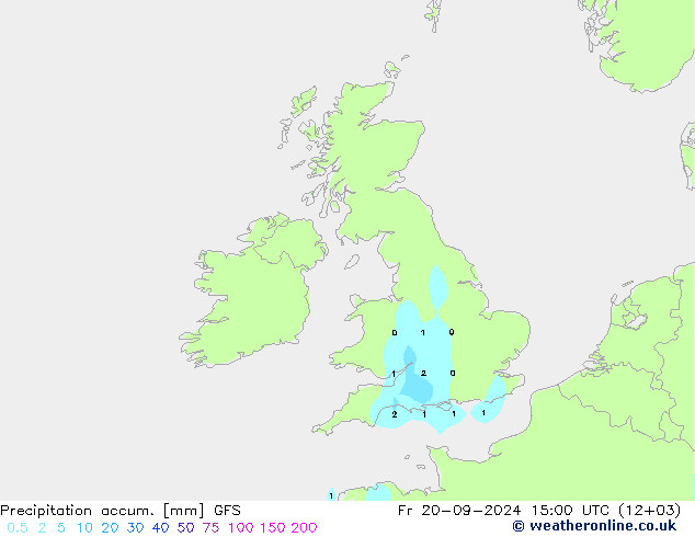 Precipitation accum. GFS Sex 20.09.2024 15 UTC