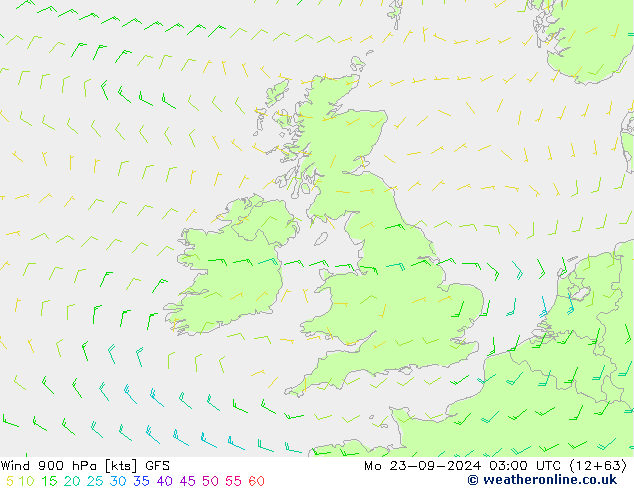 Wind 900 hPa GFS Mo 23.09.2024 03 UTC