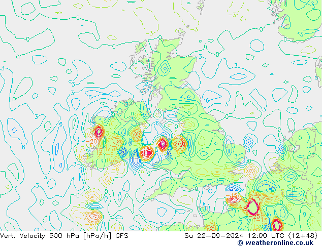 Vert. snelheid 500 hPa GFS zo 22.09.2024 12 UTC