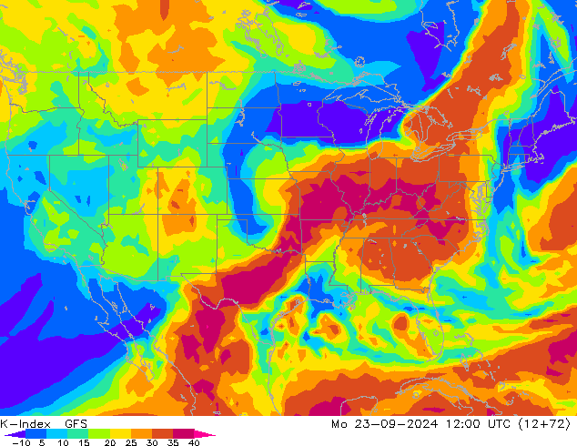 K-Index GFS  23.09.2024 12 UTC
