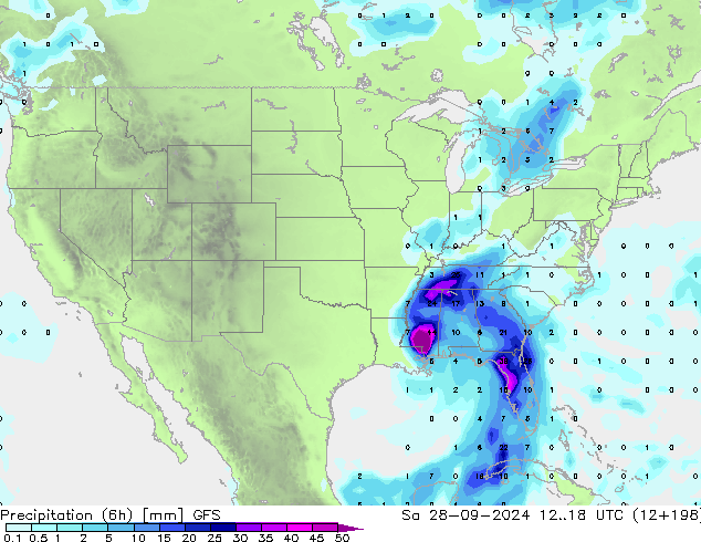 opad (6h) GFS so. 28.09.2024 18 UTC