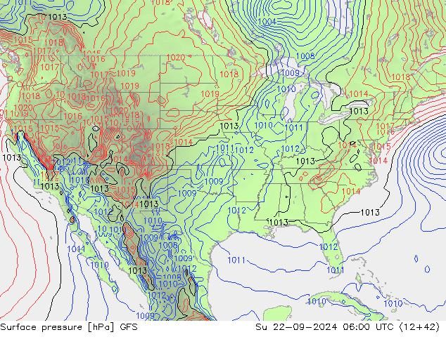 GFS: Вс 22.09.2024 06 UTC