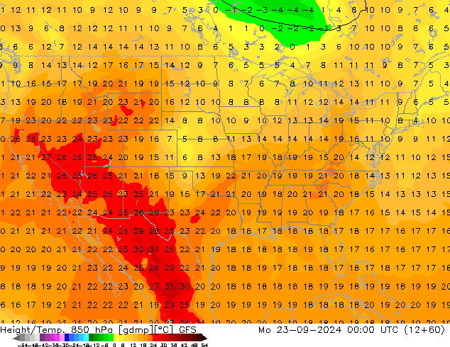 Z500/Rain (+SLP)/Z850 GFS Mo 23.09.2024 00 UTC