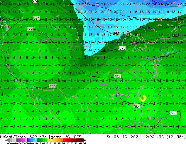 Height/Temp. 500 hPa GFS Ne 06.10.2024 12 UTC