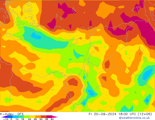 K-Index GFS Pá 20.09.2024 18 UTC