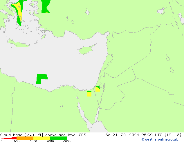 Cloud base (low) GFS Sa 21.09.2024 06 UTC