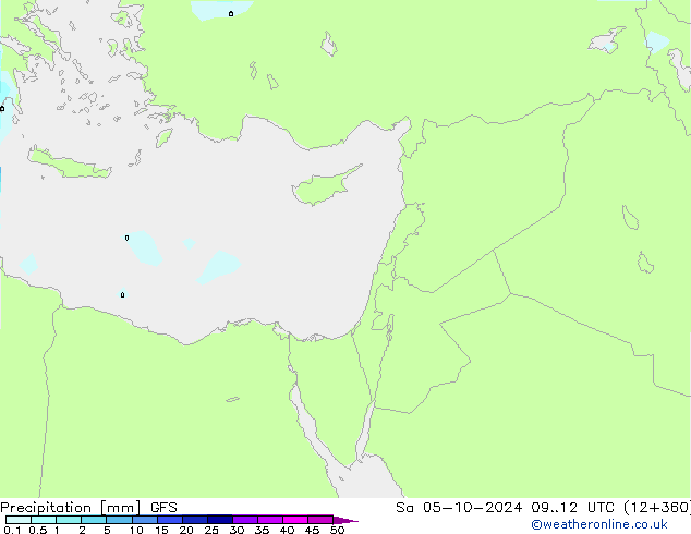 Précipitation GFS sam 05.10.2024 12 UTC