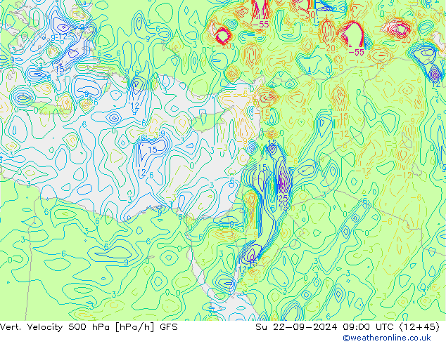 Vert. Velocity 500 hPa GFS Su 22.09.2024 09 UTC