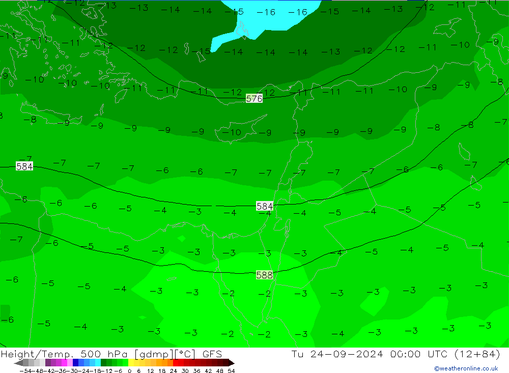 Z500/Rain (+SLP)/Z850 GFS  24.09.2024 00 UTC