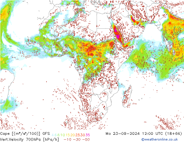 Cape GFS Po 23.09.2024 12 UTC