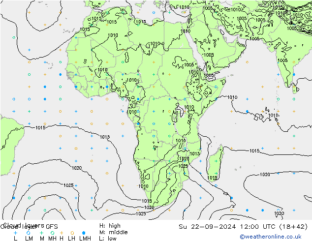 Cloud layer GFS Su 22.09.2024 12 UTC