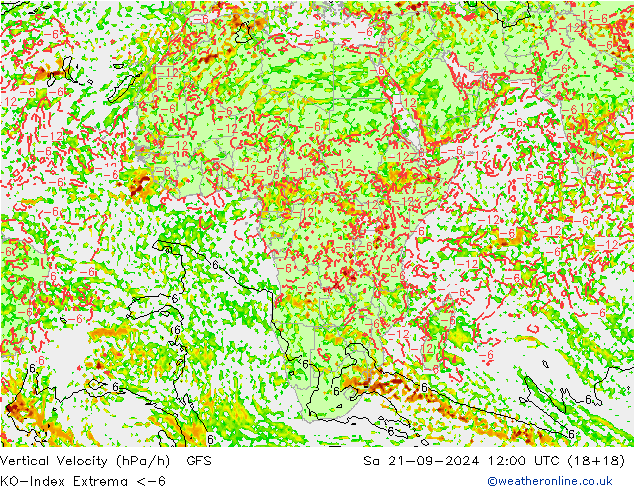 Convection-Index GFS Sáb 21.09.2024 12 UTC