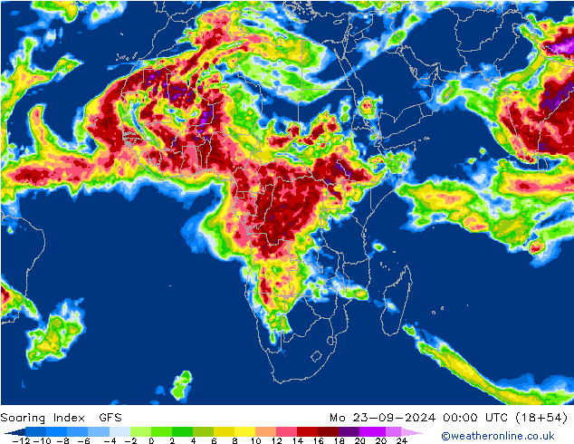 Soaring Index GFS Po 23.09.2024 00 UTC