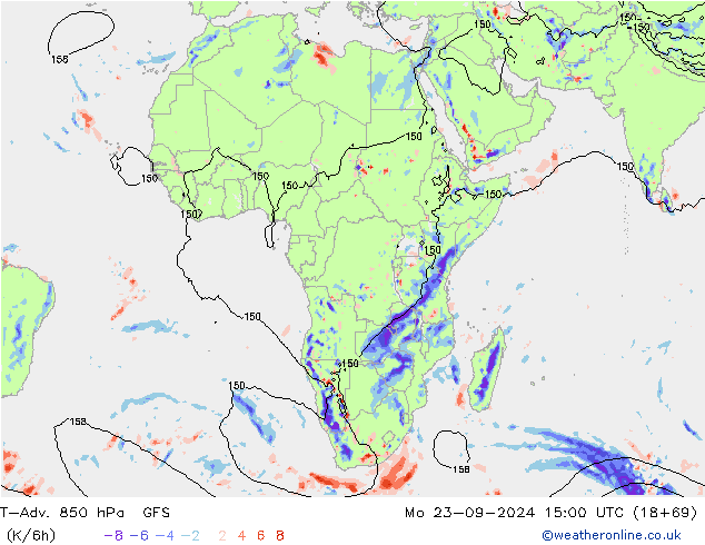 T-Adv. 850 hPa GFS ma 23.09.2024 15 UTC