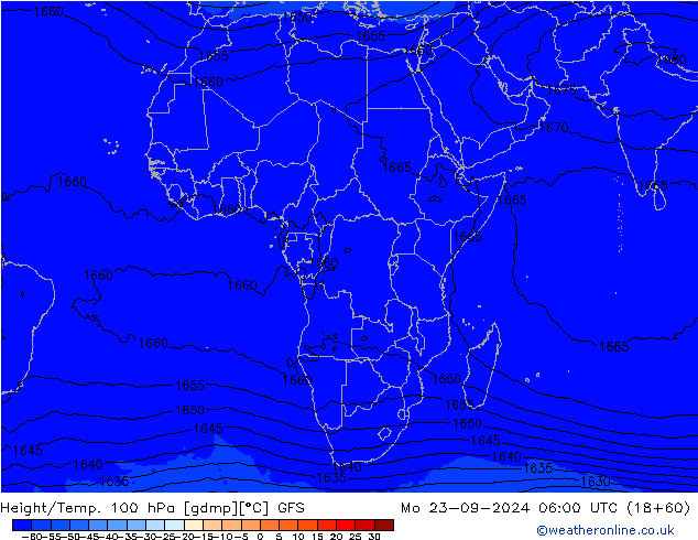 Height/Temp. 100 hPa GFS Po 23.09.2024 06 UTC