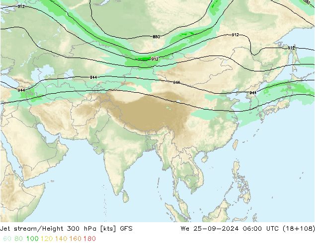 джет GFS ср 25.09.2024 06 UTC