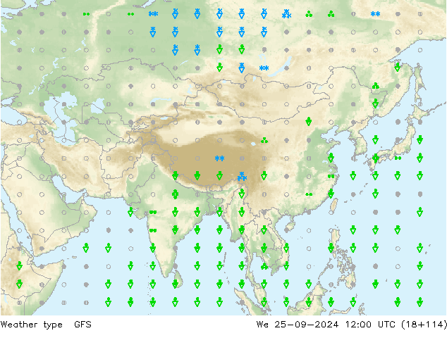 вид осадков GFS ср 25.09.2024 12 UTC