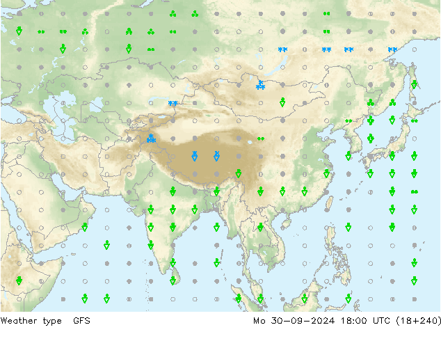 Yağış Türü GFS Pzt 30.09.2024 18 UTC