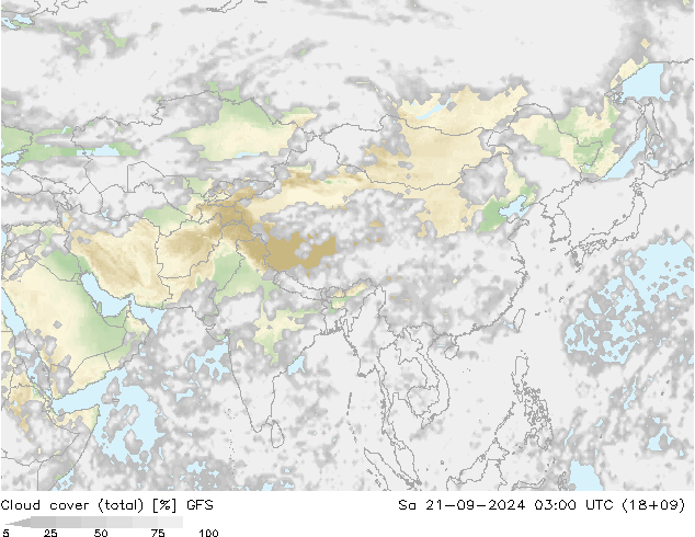 Wolken (gesamt) GFS Sa 21.09.2024 03 UTC