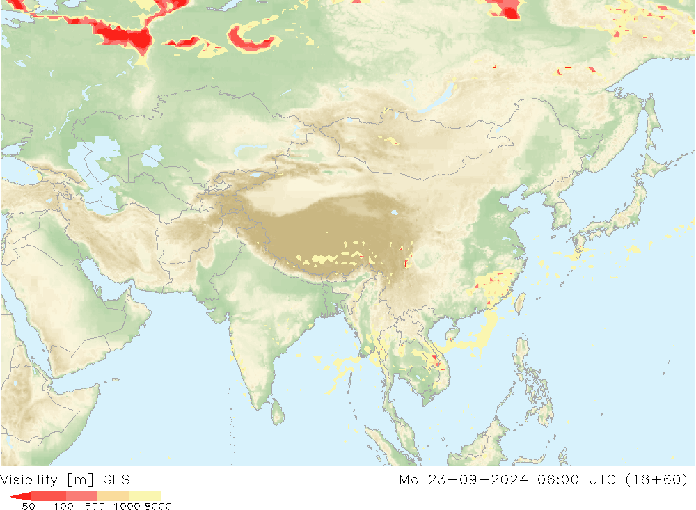 видимость GFS пн 23.09.2024 06 UTC