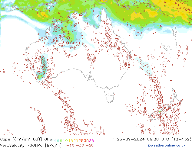 Cape GFS Th 26.09.2024 06 UTC