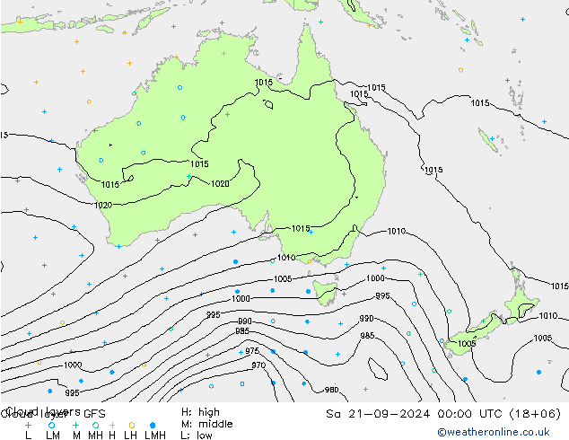 Cloud layer GFS sáb 21.09.2024 00 UTC