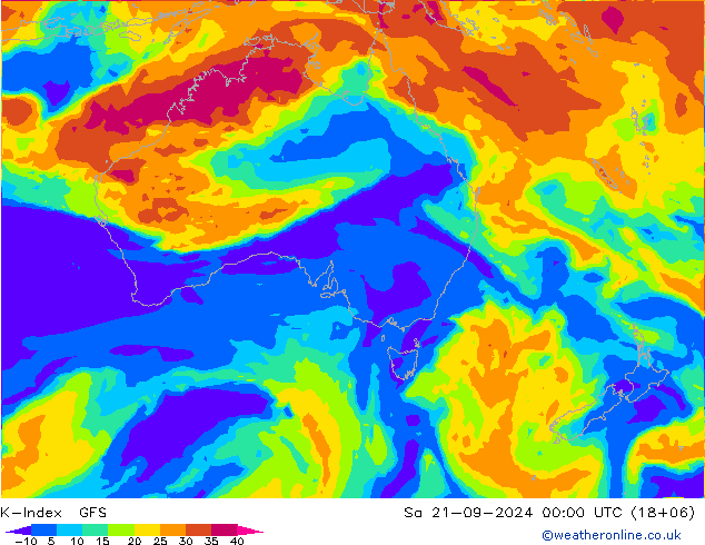 K-Index GFS Sa 21.09.2024 00 UTC