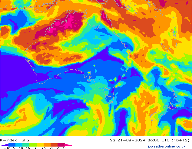 K-Index GFS Sa 21.09.2024 06 UTC