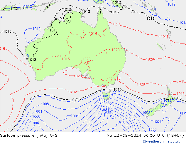 GFS: Pzt 23.09.2024 00 UTC