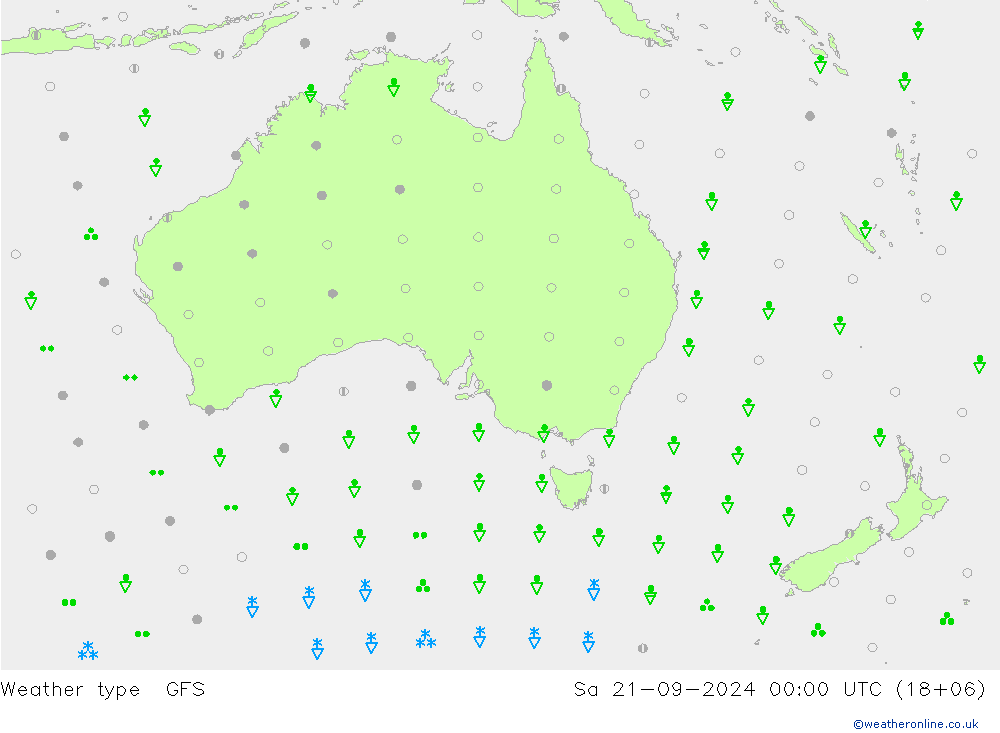 Yağış Türü GFS Cts 21.09.2024 00 UTC