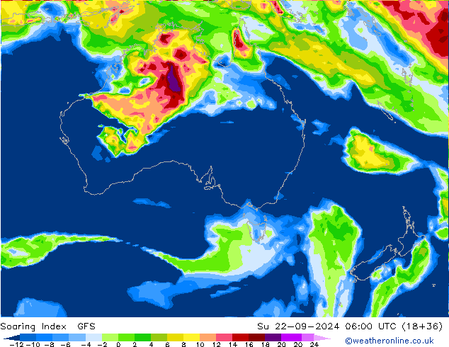 Soaring Index GFS Вс 22.09.2024 06 UTC