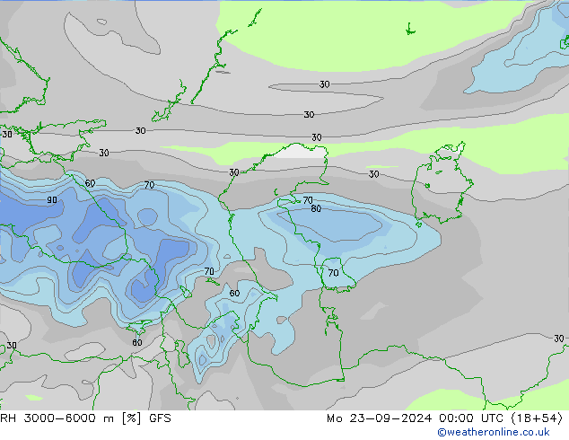 3000-6000 m Nispi Nem GFS Pzt 23.09.2024 00 UTC