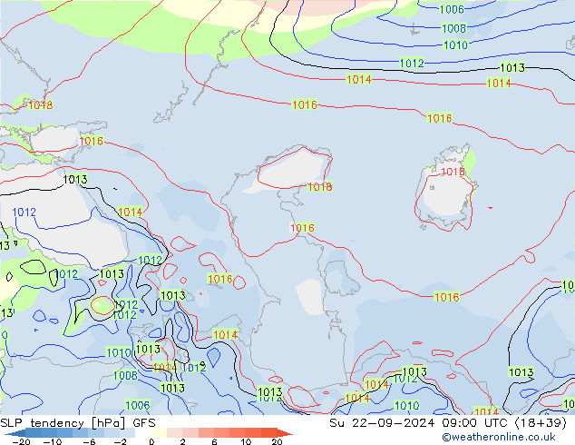 tendencja GFS nie. 22.09.2024 09 UTC