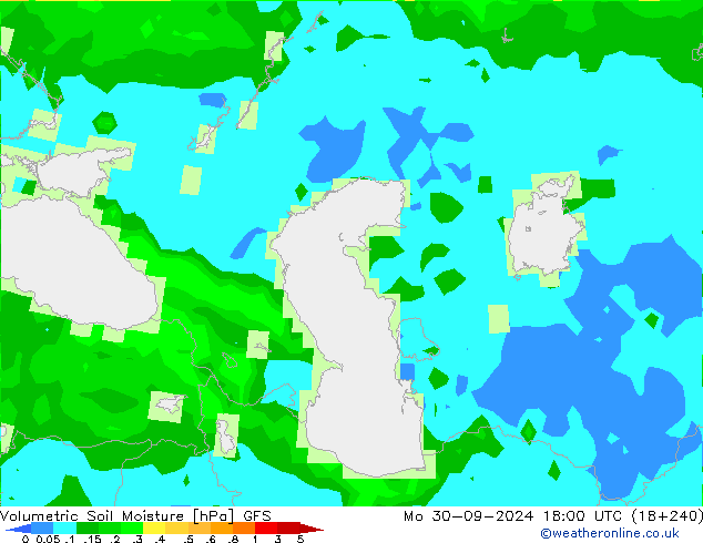 Volumetric Soil Moisture GFS  30.09.2024 18 UTC