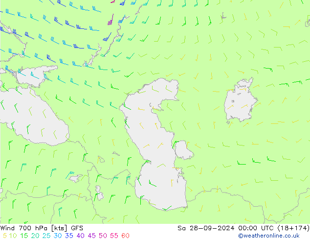  700 hPa GFS  28.09.2024 00 UTC