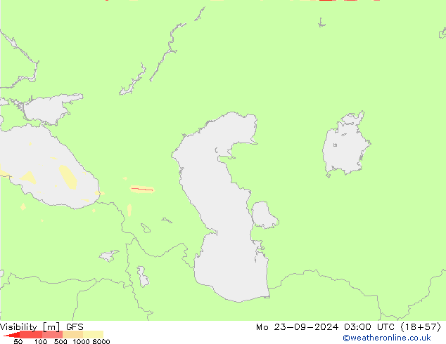 Sichtweite GFS Mo 23.09.2024 03 UTC