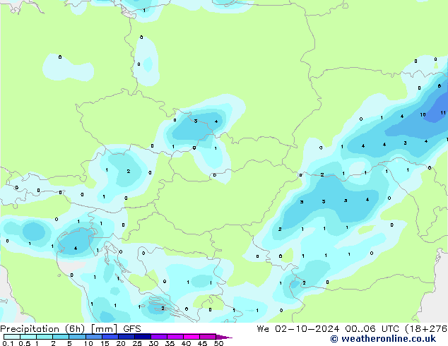 opad (6h) GFS śro. 02.10.2024 06 UTC