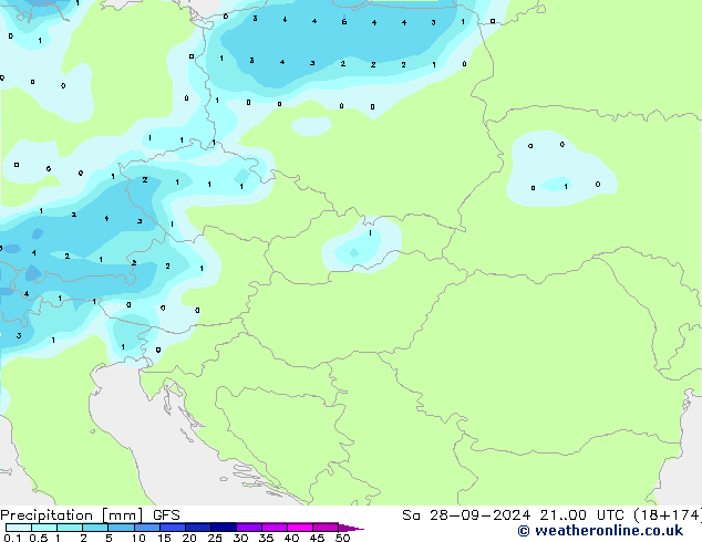 Précipitation GFS sam 28.09.2024 00 UTC