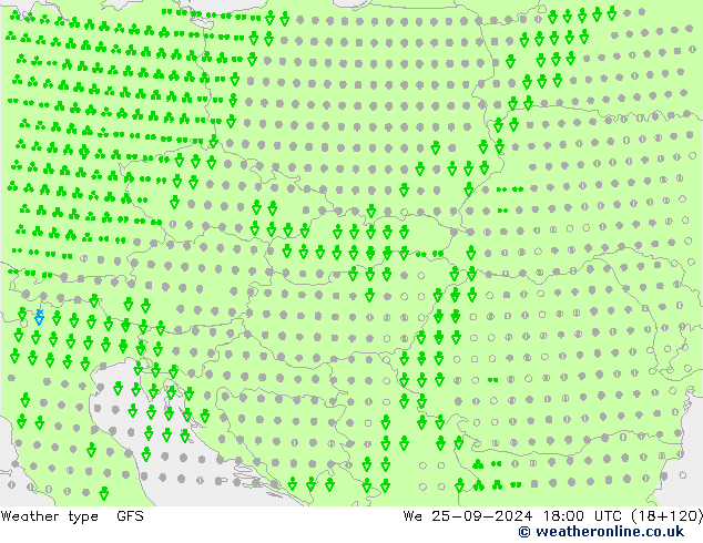 Weather type GFS We 25.09.2024 18 UTC