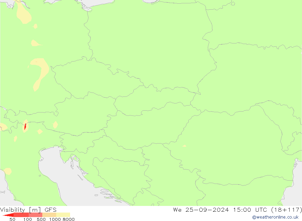 Visibility GFS We 25.09.2024 15 UTC