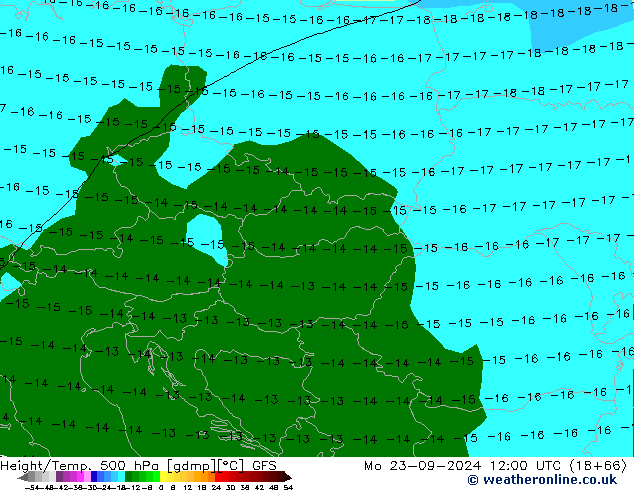 Z500/Rain (+SLP)/Z850 GFS lun 23.09.2024 12 UTC