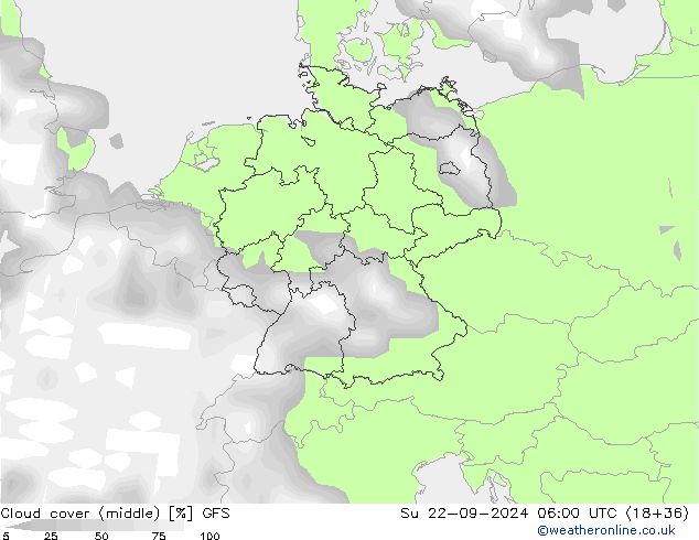 облака (средний) GFS Вс 22.09.2024 06 UTC