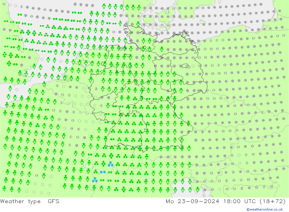 tipo de precipitação GFS Seg 23.09.2024 18 UTC