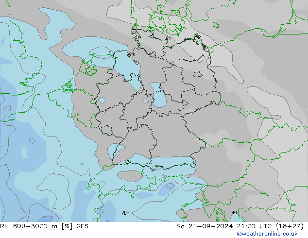 RH 600-3000 m GFS Sa 21.09.2024 21 UTC