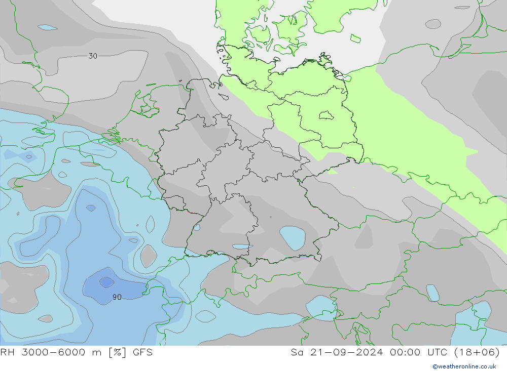 3000-6000 m Nispi Nem GFS Eylül 2024